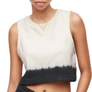 AllSaints dip-dyed crop tank sweatshirt